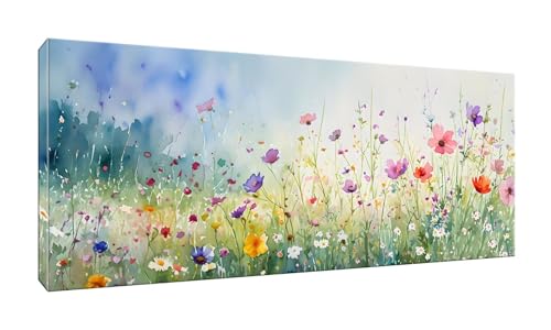 5D DIY Diamond Painting Kits Vollbohrer Groß 20x50cm, Wildblume Diamant Painting Kunst Bild Kit, Leinwand Kreuzstich Stickerei Nach Zahlen Painting Zubehör für Erwachsene/Wand/Wohnkultur G-920 von Jalican