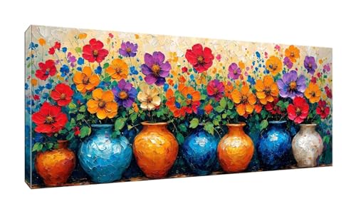 5D DIY Diamond Painting Kits Vollbohrer Groß 50x125cm, Blumen Vase Diamant Painting Kunst Bild Kit, Leinwand Kreuzstich Stickerei Nach Zahlen Painting Zubehör für Erwachsene/Wand/Wohnkultur G-346 von Jalican