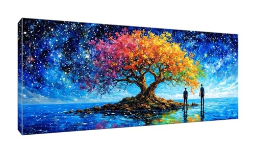 5D DIY Diamond Painting Kits Vollbohrer Groß 80x200cm, Baum des Lebens Diamant Painting Kunst Bild Kit, Leinwand Kreuzstich Stickerei Nach Zahlen Painting Zubehör für Erwachsene/Wand/Wohnkultur G-748 von Jalican