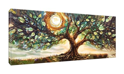 5D DIY Diamond Painting Kits Vollbohrer Groß 80x200cm, Baum des Lebens Diamant Painting Kunst Bild Kit, Leinwand Kreuzstich Stickerei Nach Zahlen Painting Zubehör für Erwachsene/Wand/Wohnkultur G-741 von Jalican