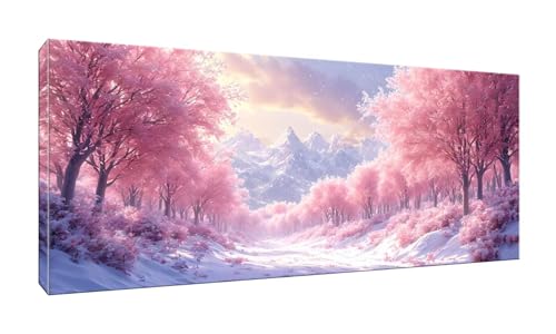 5D DIY Diamond Painting Kits Vollbohrer Groß 80x200cm, Schneeszene Diamant Painting Kunst Bild Kit, Leinwand Kreuzstich Stickerei Nach Zahlen Painting Zubehör für Erwachsene/Wand/Wohnkultur G-904 von Jalican