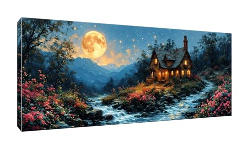 5D DIY Diamond Painting Kits Vollbohrer Groß 80x200cm, Wald Kabine Diamant Painting Kunst Bild Kit, Leinwand Kreuzstich Stickerei Nach Zahlen Painting Zubehör für Erwachsene/Wand/Wohnkultur G-695 von Jalican