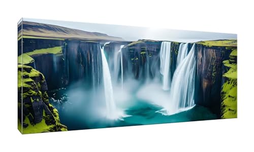 5D DIY Diamond Painting Kits Vollbohrer Groß 80x200cm, Wasserfall Diamant Painting Kunst Bild Kit, Leinwand Kreuzstich Stickerei Nach Zahlen Painting Zubehör für Erwachsene/Wand/Wohnkultur G-654 von Jalican