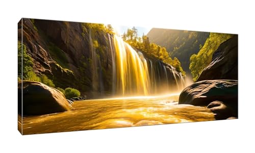 5D DIY Diamond Painting Kits Vollbohrer Groß 80x200cm, Wasserfall Landschaft Diamant Painting Kunst Bild Kit, Leinwand Kreuzstich Stickerei Nach Zahlen Painting Zubehör für Erwachsene Wohnkultur G-650 von Jalican