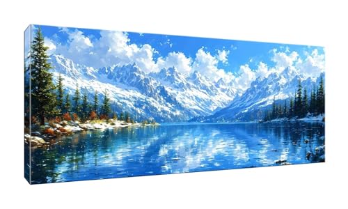 5D Diamond Painting Groß XXL Diamant Painting Bilder Landschaft Diamond Art Erwachsene Full Drill DIY Diamant Kunst Malerei Stickerei Set Kreuzstich Bilder Home Wand Dekor Geschenk 30x75cm G-726 von Jalican