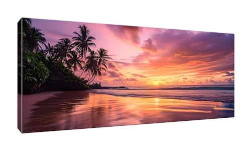 5D Diamond Painting Groß XXL Diamant Painting Bilder Strand Sonnenuntergang Diamond Art Erwachsene Full Drill DIY Diamant Kunst Malerei Stickerei Set Kreuzstich Bilder Home Wand Dekor 90x225cm G-714 von Jalican