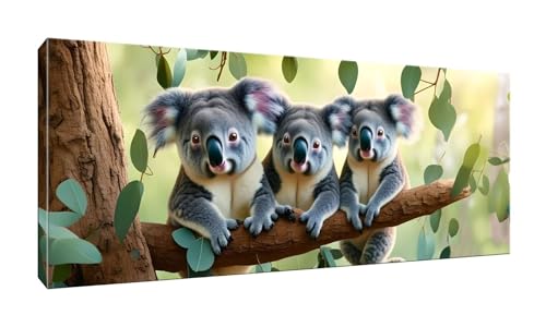 5D Diamond Painting Groß XXL Diamant Painting Bilder Süßer Koala Diamond Art Erwachsene Full Drill DIY Diamant Kunst Malerei Stickerei Set Kreuzstich Bilder Home Wand Dekor Geschenk 30x75cm G-448 von Jalican