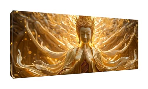 5D Diamond Painting Groß XXL Diamant Painting Bilder Tausend Hand Bodhisattva Diamond Art Erwachsene Full Drill DIY Diamant Kunst Malerei Stickerei Set Kreuzstich Bilder Home Wand Dekor 30x75cm G-658 von Jalican