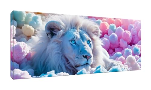 70x175cm 5D Diamond Painting Erwachsene Groß Diamond Painting Lion Cotton Candy Diamant painting Kinder Stickerei Kunst Malerei Nach Zahlen Kits Diamond Painting Set für Wanddekoration zu Hause G-760 von Jalican