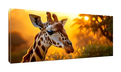 Jalican 5D DIY Diamond Painting Kits Vollbohrer Groß 20x50cm, Giraffe Diamant Painting Kunst Bild Kit, Leinwand Kreuzstich Stickerei Nach Zahlen Painting Zubehör für Erwachsene/Wand/Wohnkultur G-983 von Jalican