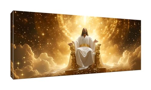 Jalican 5D DIY Diamond Painting Kits Vollbohrer Groß 20x50cm, Jesus Diamant Painting Kunst Bild Kit, Leinwand Kreuzstich Stickerei Nach Zahlen Painting Zubehör für Erwachsene/Wand/Wohnkultur G-918 von Jalican