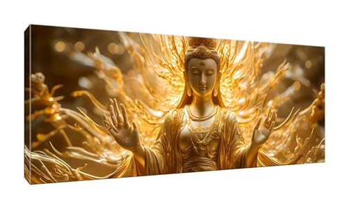 Jalican 5D DIY Diamond Painting Kits Vollbohrer Groß 80x200cm, Tausend Hand Bodhisattva Diamant Painting Kunst Bild Kit, Leinwand Kreuzstich Stickerei Painting Zubehör für Erwachsene Wohnkultur G-657 von Jalican