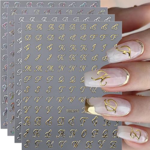 7 Blätter 3D Alphabets Nagelsticker Nagelfolie Selbstklebend Buchstaben Aufkleber Nägel Zubehör Nagelaufkleber Klebebuchstaben Aufkleber Selbst Gestalten Letter Nail Sticker Letters Nail Art Stickers von Jaliya