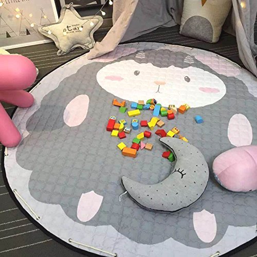 JameStyle26 Kinder Spielmatte Aufräumsack Spieldecke Teppich Kinderzimmer Kinderteppich Matte Teppich (Schaf) von JameStyle26