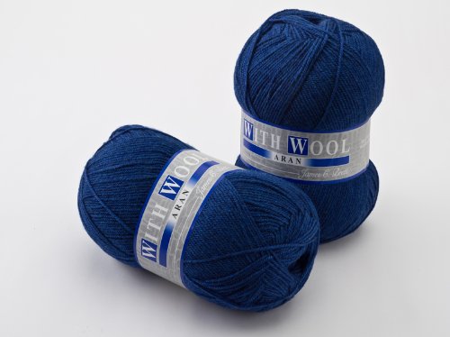 James C Brett Aran 4AR64 Dark Denim mit Wolle, 400 g, Knäuel von James C. Brett