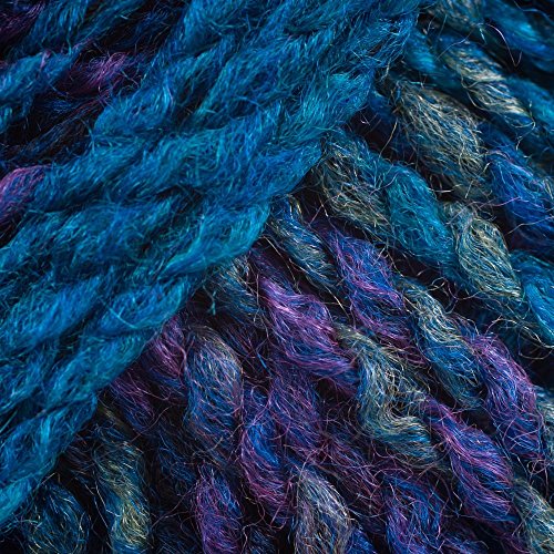 James Brett Marmor-Strickgarn, grob, 200 g, Violett/Blau/Blaugrün MC8 von James C. Brett