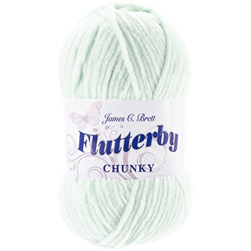 James C. Brett Flutterby Chunky Yarn-Mint, apple-b11, 1 x 100 g Ball von James C. Brett