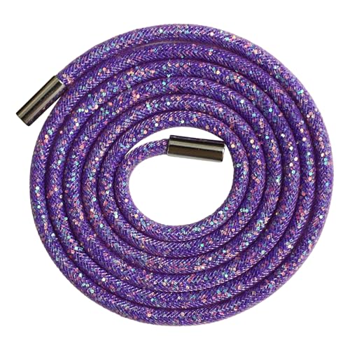 Jamron EIN Stück 6MM Glitzer Strass Seil Eingewickelt in Netz Ersatz Kordelzug für Hoodie Jogginghose SN0707247 Dunkel Violett von Jamron