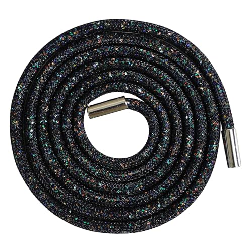 Jamron EIN Stück 6MM Glitzer Strass Seil Eingewickelt in Netz Ersatz Kordelzug für Hoodie Jogginghose SN0707247 Dunkelgrün von Jamron