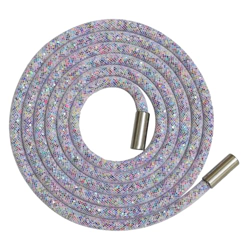 Jamron EIN Stück 6MM Glitzer Strass Seil Eingewickelt in Netz Ersatz Kordelzug für Hoodie Jogginghose SN0707247 Gemischt von Jamron