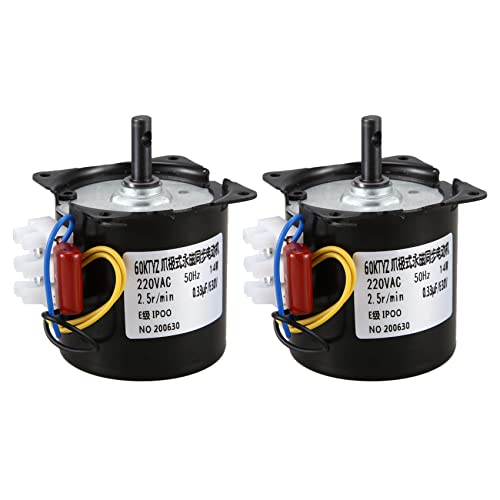 Janasiba 2X 220V Ac Synchron Getriebe Motor 60Ktyz 60-Ktyz Permanent Magnet Synchrongetriebe Motor 220V 2,5 U/Min von Janasiba