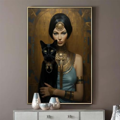 Diamond Painting Ägypten Diamant Painting Bilder Kinder Katze Diamond Art DIY Set Erwachsene Full Drill Diamond Painting Zubehör, 5D Diamant Malerei Mosaic Stickerei Kits Home Wand Decor 30x40 cm R89 von Janktie