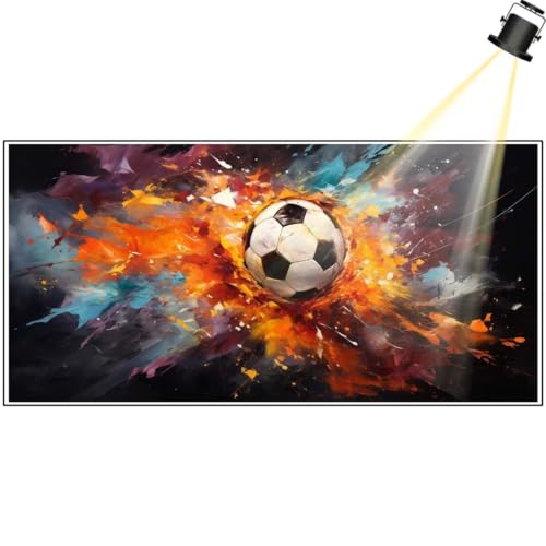 Diamond Painting Abstrakt 140 x 70 cm, Fußball Diamant Painting Bilder, Malen Nach Zahlen Erwachsene, DIY Diamond Art Full Drill Diamanten Painting Mosaic Malerei Stickerei Set, Home Wand Dekor yf424 von Janktie