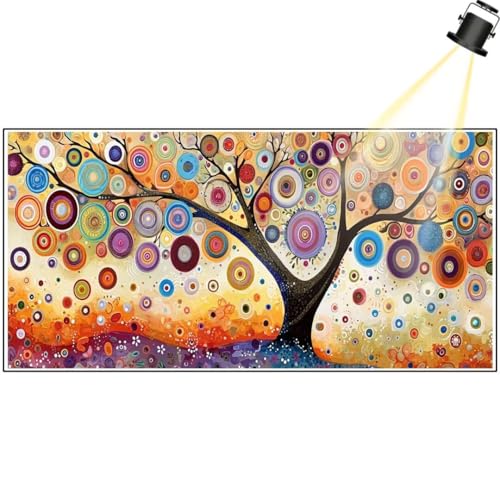 Diamond Painting Abstrakt 200 x 100 cm, Lebensbaum Diamant Painting Bilder, Malen Nach Zahlen Erwachsene Kinder, Full Drill Diamanten Painting Mosaic Malerei Stickerei Set, Home Dekor Geschenke yf400 von Janktie