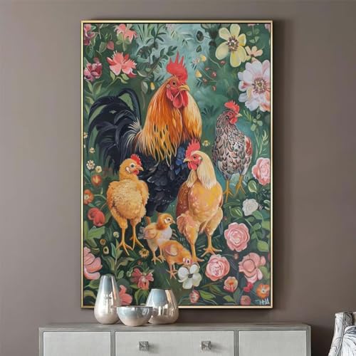 Diamond Painting Bauernhof 30x40 cm,Tiere Diamant Painting Bilder,Malen Nach Zahlen Erwachsene Kinder,DIY Diamond Art Painting Kits,Full Diamanten Painting Malerei Stickerei Set,Home Wand Dekor S297 von Janktie