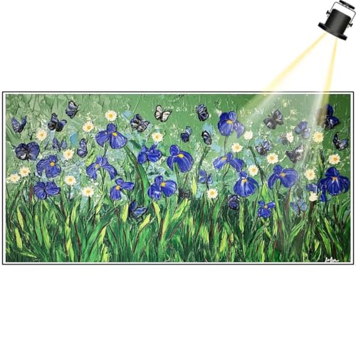 Diamond Painting Blume 100 x 40 cm,Iris Diamant Painting Bilder,Malen Nach Zahlen Erwachsene,DIY Diamond Art Painting Kits,Full Drill Diamanten Painting Mosaic Malerei Stickerei Set,Home Dekor yf274 von Janktie