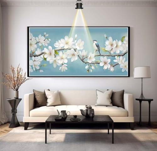 Diamond Painting Blume 100 x 40 cm,Vogel Diamant Painting Bilder,Malen Nach Zahlen Erwachsene,DIY Diamond Art Painting Kits,Full Drill Diamanten Painting Mosaic Malerei Stickerei Set,Home Dekor yf188 von Janktie