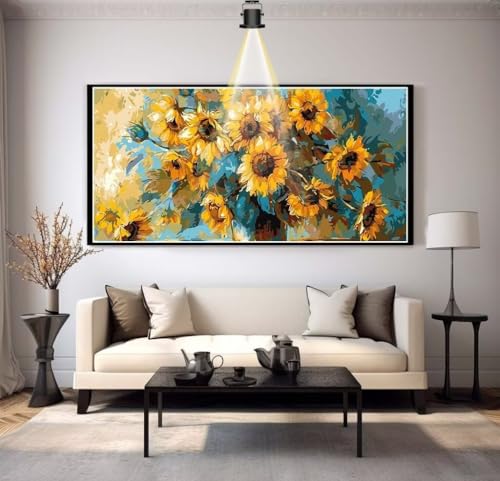 Diamond Painting Blume 100x40 cm, Weinlese Diamant Painting Bilder, Malen Nach Zahlen Erwachsene, DIY Diamond Art Painting Kits, Full Diamanten Painting Mosaic Malerei Stickerei Set, Home Dekor yf176 von Janktie