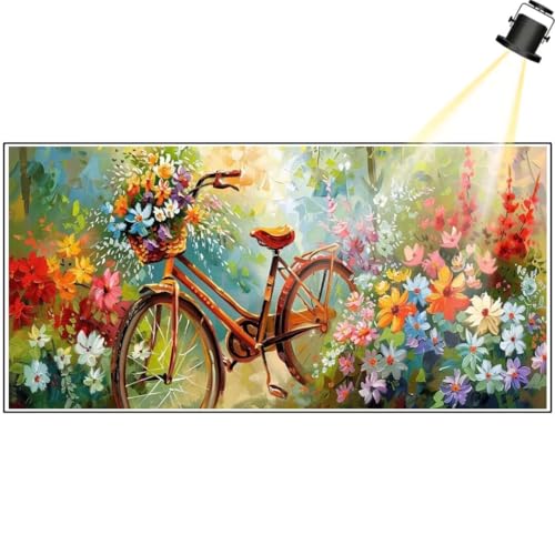 Diamond Painting Frühling 100 x 200 cm, Landschaft Diamant Painting Bilder, Malen Nach Zahlen Erwachsene Kinder, Full Drill Diamanten Painting Mosaic Malerei Stickerei Set, Home Dekor Geschenke yf454 von Janktie