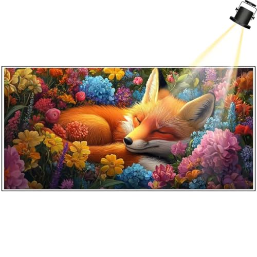 Diamond Painting Fuchs 100 x 40 cm,Tier Diamant Painting Bilder,Malen Nach Zahlen Erwachsene,DIY Diamond Art Painting Kits,Full Drill Diamanten Painting Mosaic Malerei Stickerei Set,Home Dekor yf264 von Janktie