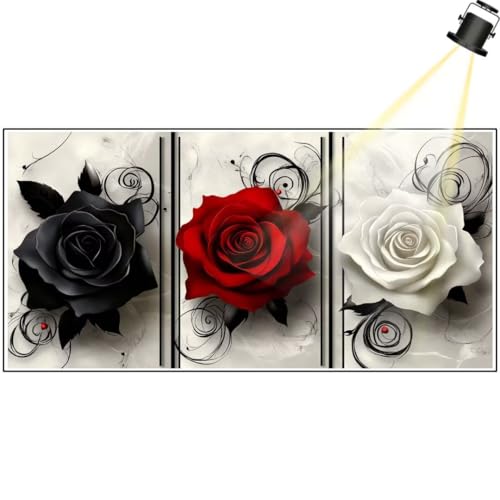 Diamond Painting Gotisch Diamant Painting Bilder Kinder Rose Diamond Art DIY Set Erwachsene Full Diamond Painting Zubehör, Diamant Malerei Kunst Strass Mosaic Stickerei Kits Home Decor 170x80 cm yf393 von Janktie