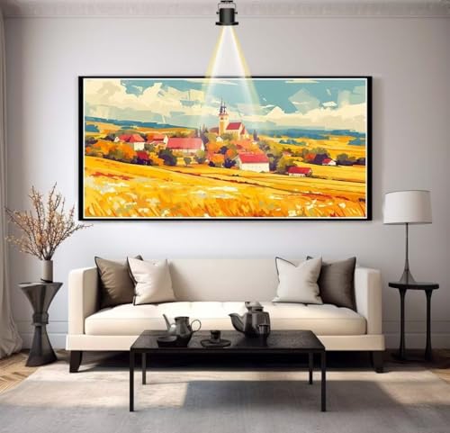 Diamond Painting Landschaft 100x40 cm, Herbst Diamant Painting Bilder, Malen Nach Zahlen Erwachsene, DIY Diamond Art Full Drill Diamanten Painting Mosaic Malerei Stickerei Set, Home Wand Dekor yf172 von Janktie