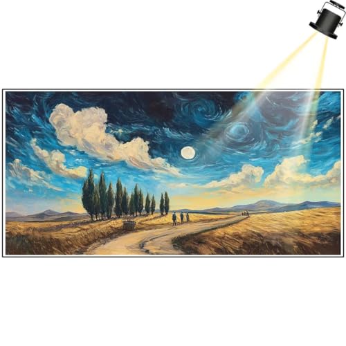 Diamond Painting Landschaft 100x40 cm, Vintage Diamant Painting Bilder, Malen Nach Zahlen Erwachsene, DIY Diamond Art Full Drill Diamanten Painting Mosaic Malerei Stickerei Set, Home Wand Dekor yf286 von Janktie