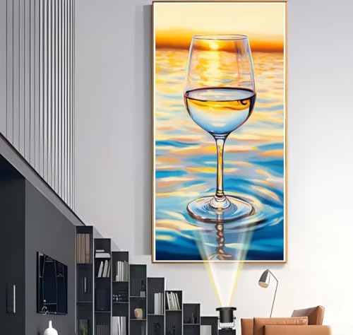 Diamond Painting Landschaft 40 x 90 cm, Sonnenuntergang Diamant Painting Bilder, Malen Nach Zahlen Erwachsene Kinder, Full Drill Diamanten Painting Mosaic Malerei Stickerei Set, Home Wand Dekor yf512 von Janktie