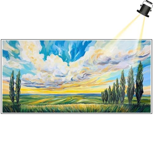 Diamond Painting Landschaft Diamant Painting Bilder Natur Diamond Art DIY Set Erwachsene Full Diamond Painting Zubehör, 5D Diamant Malerei Kunst Strass Mosaic Stickerei Kits Home Decor 140x70 cm yf417 von Janktie