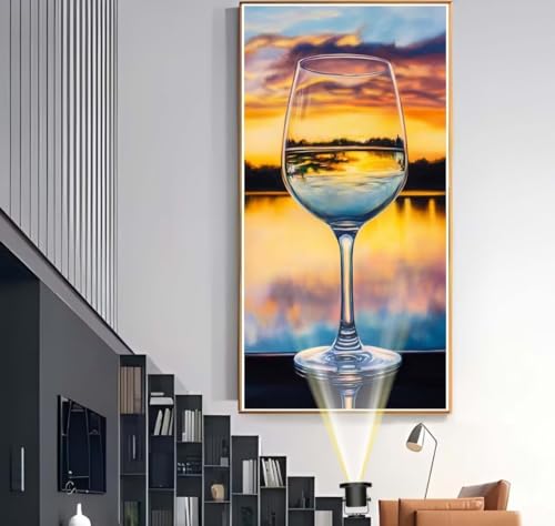 Diamond Painting Landschaft Diamant Painting Bilder Sonnenuntergang Diamond Art DIY Set Erwachsene Full Diamond Painting Zubehör, Diamant Malerei Mosaic Stickerei Kits Home Wand Decor 100x200 cm yf509 von Janktie