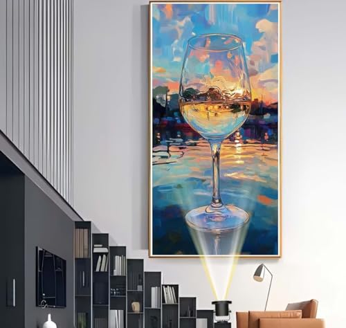 Diamond Painting Landschaft Diamant Painting Bilder Sonnenuntergang Diamond Art DIY Set Erwachsene Full Diamond Painting Zubehör, Diamant Malerei Mosaic Stickerei Kits Home Wand Decor 100x200 cm yf505 von Janktie