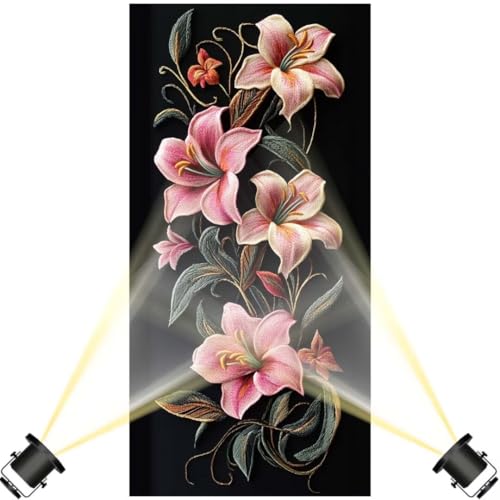 Diamond Painting Lilien Diamant Painting Bilder Weinlese Diamond Art DIY Set Erwachsene Full Diamond Painting Zubehör, 5D Diamant Malerei Kunst Strass Mosaic Stickerei Kits Home Decor 100x200 cm yf495 von Janktie