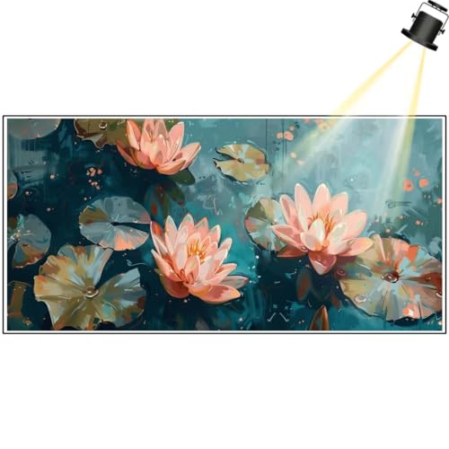 Diamond Painting Lotusblume 100 x 300 cm, Zen Diamant Painting Bilder, Malen Nach Zahlen Erwachsene, DIY Diamond Art Full Drill Diamanten Painting Mosaic Malerei Stickerei Set, Home Wand Dekor yf460 von Janktie