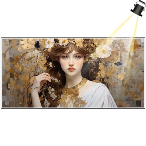 Diamond Painting Prinzessin Diamant Painting Bilder Vintage Diamond Art DIY Set Erwachsene Full Diamond Painting Zubehör, Diamant Malerei Kunst Strass Mosaic Stickerei Kits Home Decor 300x100 cm yf413 von Janktie