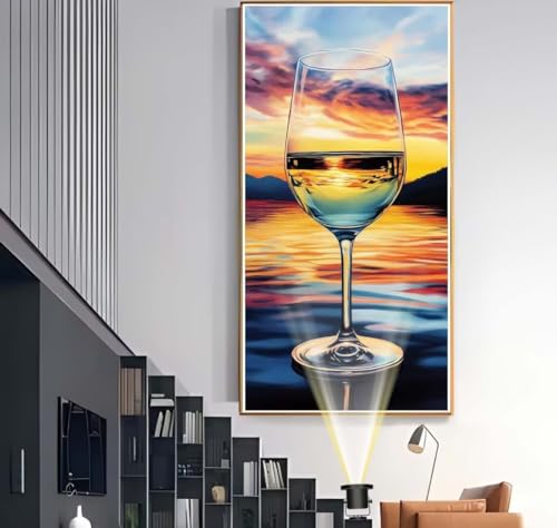 Diamond Painting Sonnenuntergang 100x200 cm, Landschaft Diamant Painting Bilder, Malen Nach Zahlen Erwachsene Kinder, Full Drill Diamanten Painting Mosaic Malerei Stickerei Set, Home Wand Dekor yf508 von Janktie