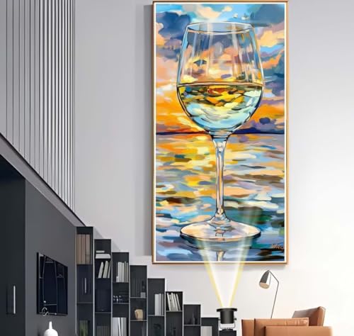 Diamond Painting Sonnenuntergang 60x120 cm, Landschaft Diamant Painting Bilder, Malen Nach Zahlen Erwachsene Kinder, Full Drill Diamanten Painting Mosaic Malerei Stickerei Set, Home Wand Dekor yf504 von Janktie