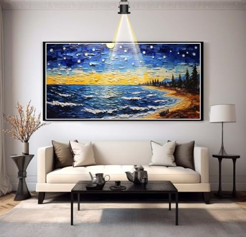 Diamond Painting Sternennacht 140x70 cm, Landschaft Diamant Painting Bilder, Malen Nach Zahlen Erwachsene Kinder, Full Drill Diamanten Painting Mosaic Malerei Stickerei Set, Home Dekor Geschenke yf194 von Janktie