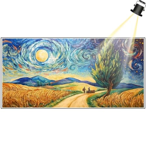 Diamond Painting Sternenreiche Nacht Diamant Painting Bilder Kinder Landschaft Diamond Art DIY Set Erwachsene, 5D Diamant Malerei Kunst Strass Mosaic Stickerei Kits Home Wand Decor 140 x 70 cm yf399 von Janktie