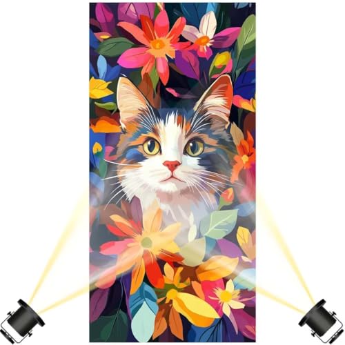 Diamond Painting Tier 100 x 200 cm,Katze Diamant Painting Bilder,Malen Nach Zahlen Erwachsene,DIY Diamond Art Painting Kits,Full Drill Diamanten Painting Mosaic Malerei Stickerei Set,Home Dekor yf468 von Janktie