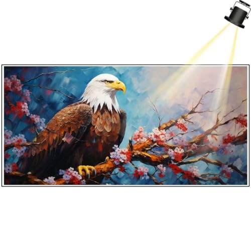 Diamond Painting Tier 100 x 40 cm,Adler Diamant Painting Bilder,Malen Nach Zahlen Erwachsene,DIY Diamond Art Painting Kits,Full Drill Diamanten Painting Mosaic Malerei Stickerei Set,Home Dekor yf214 von Janktie